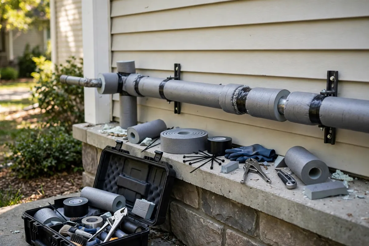 Insulated outdoor pipe in Florida