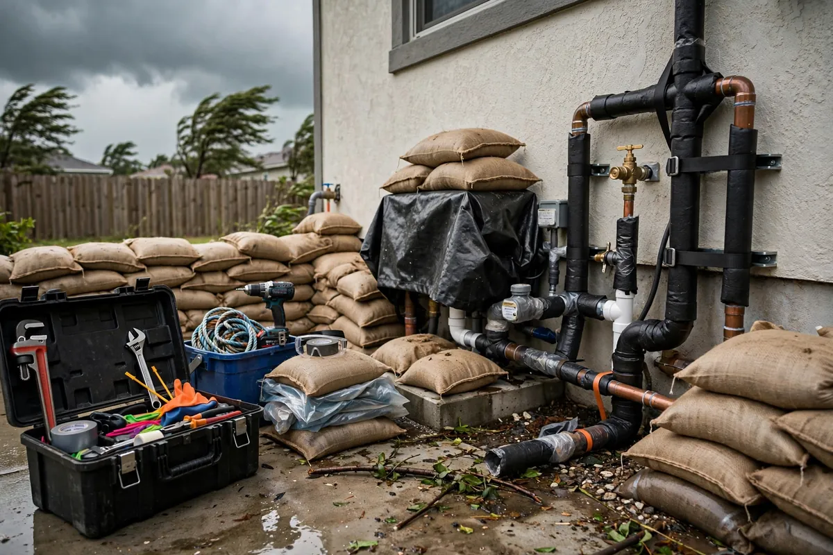 Storm prep around home plumbing