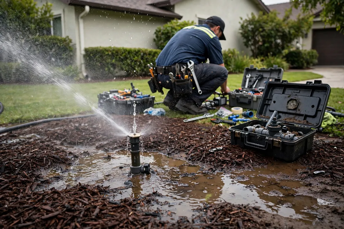 Misting sprinkler near flooding