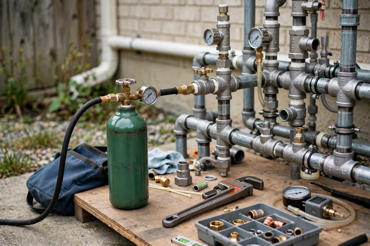 Tracer gas test equipment